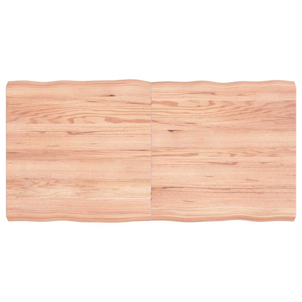 Table Top Light Brown 120x60x(2-6) cm Live Edge