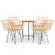 5 Piece Garden Dining Set Poly Rattan