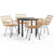 5 Piece Garden Dining Set Poly Rattan