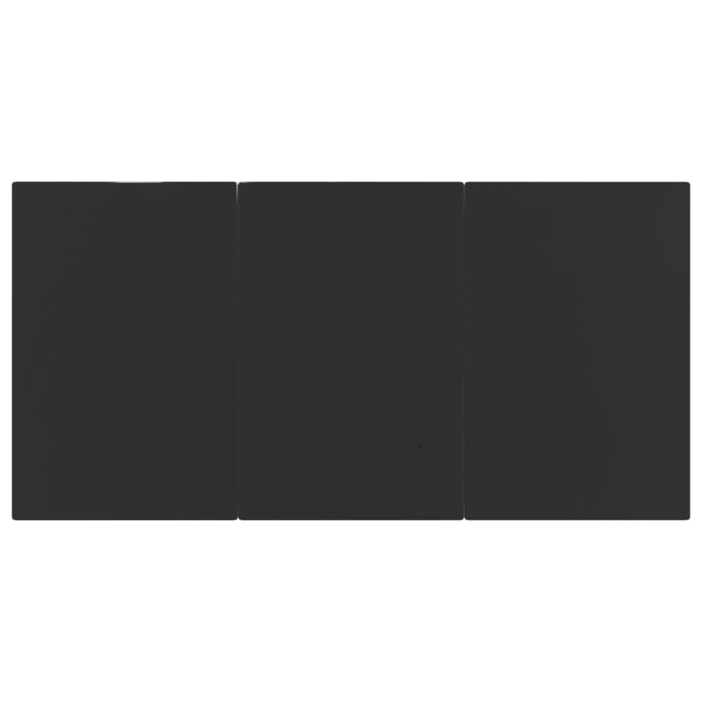 5 Piece Garden Dining Set Black Poly Rattan