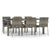 7 Piece Garden Dining Set with Cushions Grey Poly Rattan