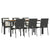 7 Piece Garden Dining Set with Cushions Black Poly Rattan