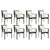 9 Piece Garden Dining Set with Cushions Black Poly Rattan