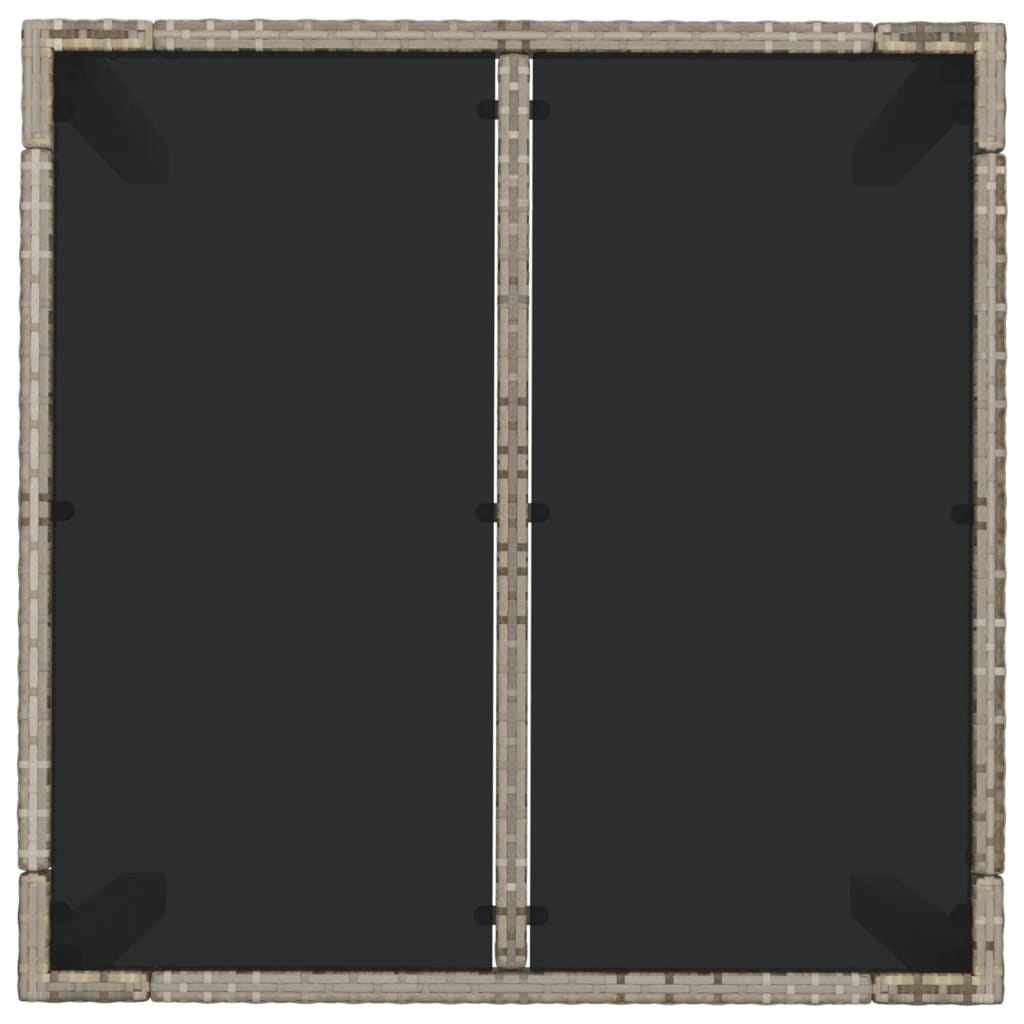 5 Piece Garden Dining Set with Cushions Grey Poly Rattan