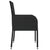 7 Piece Garden Dining Set with Cushions Black Poly Rattan