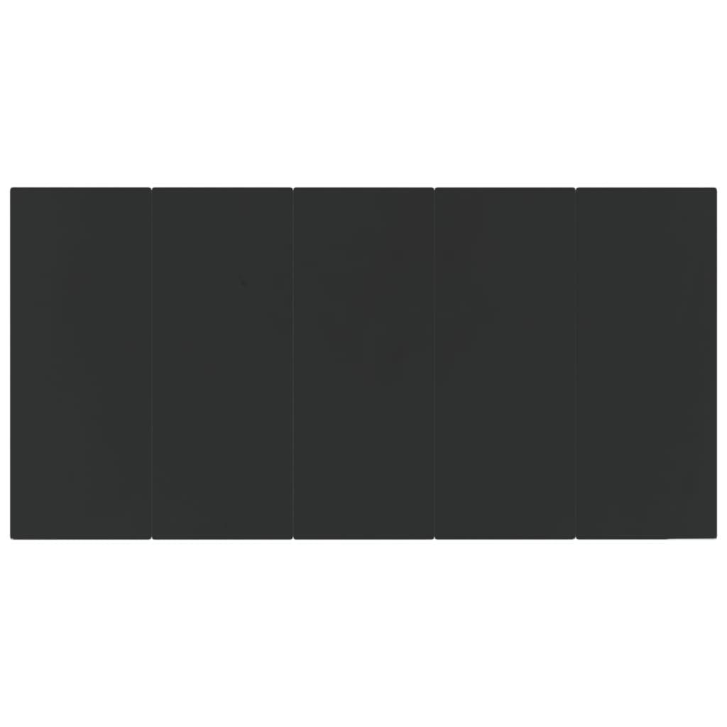 9 Piece Garden Dining Set with Cushions Black and Grey Poly Rattan