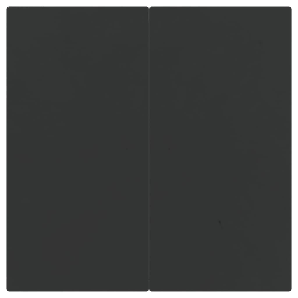 5 Piece Garden Dining Set with Cushions Black and Grey Poly Rattan