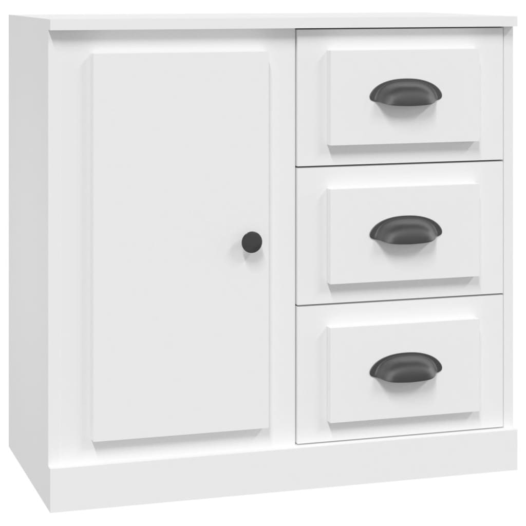 Sideboards 2 pcs White Engineered Wood