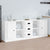 Sideboards 3 pcs White Engineered Wood