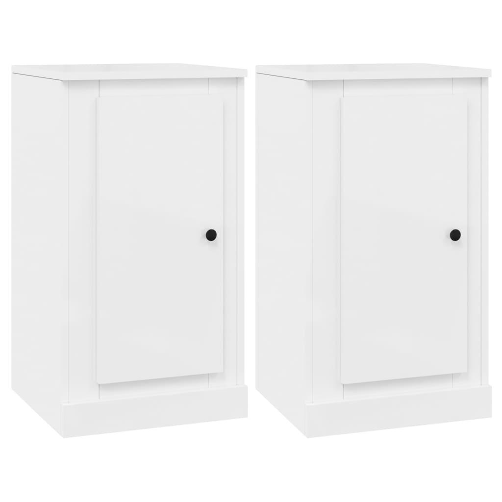 Sideboards 3 pcs High Gloss White Engineered Wood