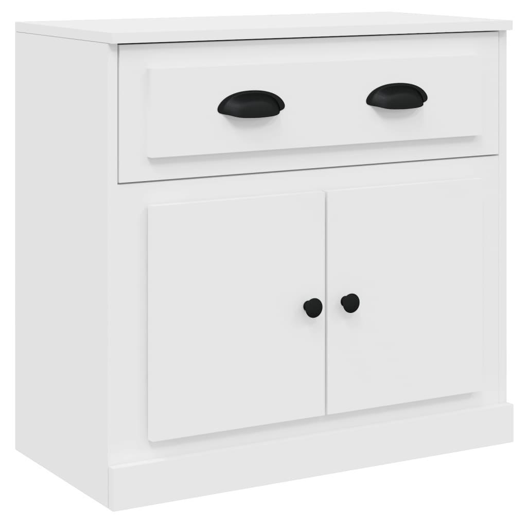 Sideboards 3 pcs White Engineered Wood