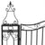 Garden Gate Black 121x8x200 cm Wrought Iron