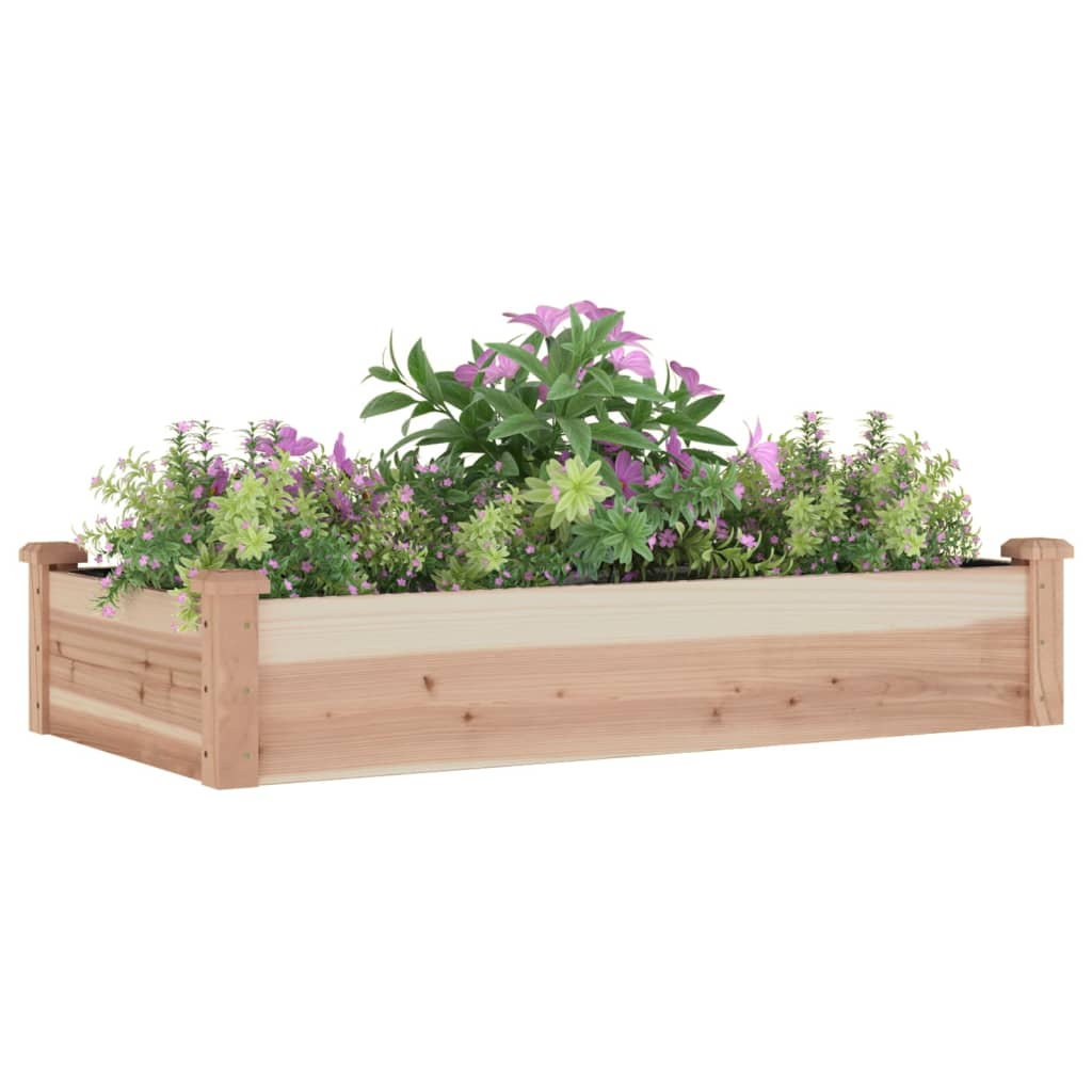 Garden Raised Bed with Liner 120x60x25 cm Solid Wood Fir
