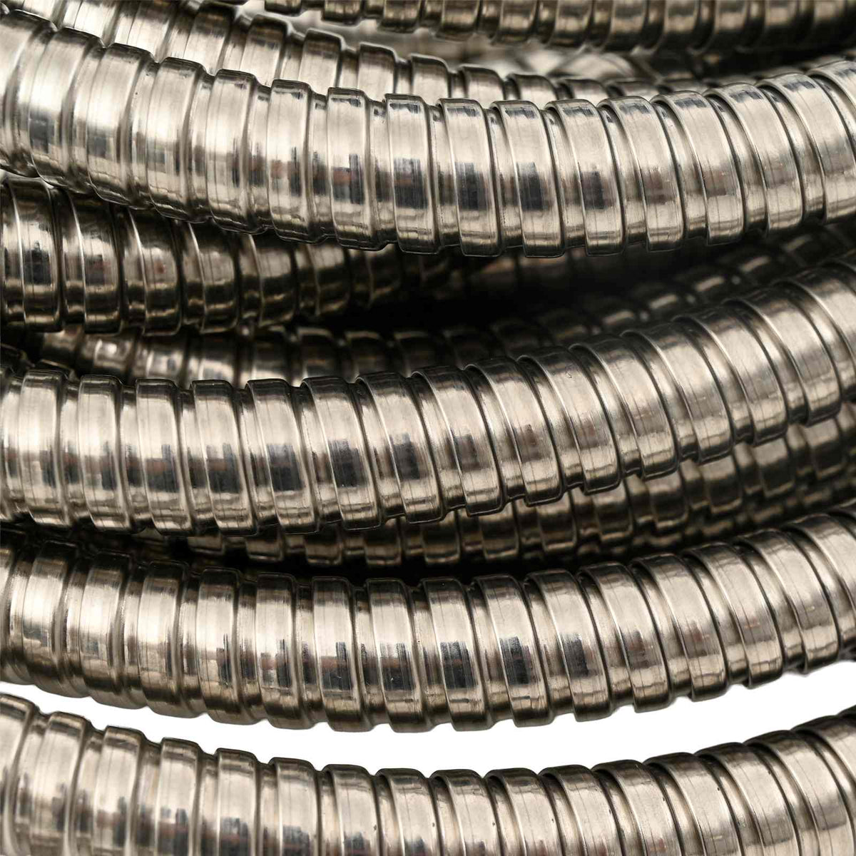 Garden Hose with Spray Nozzle Silver 0.6" 7.5 m Stainless Steel