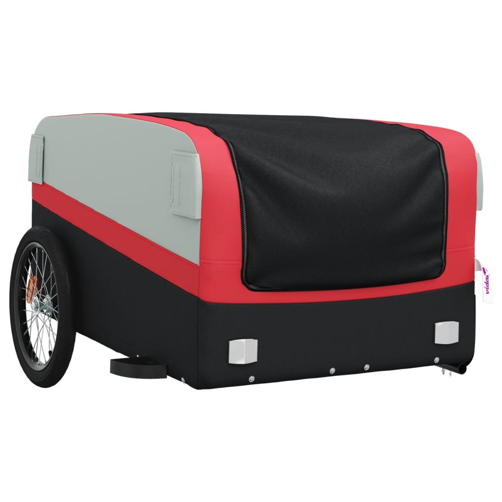 Bike Trailer Black and Red 45 kg Iron