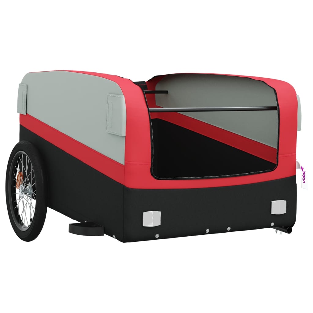 Bike Trailer Black and Red 45 kg Iron