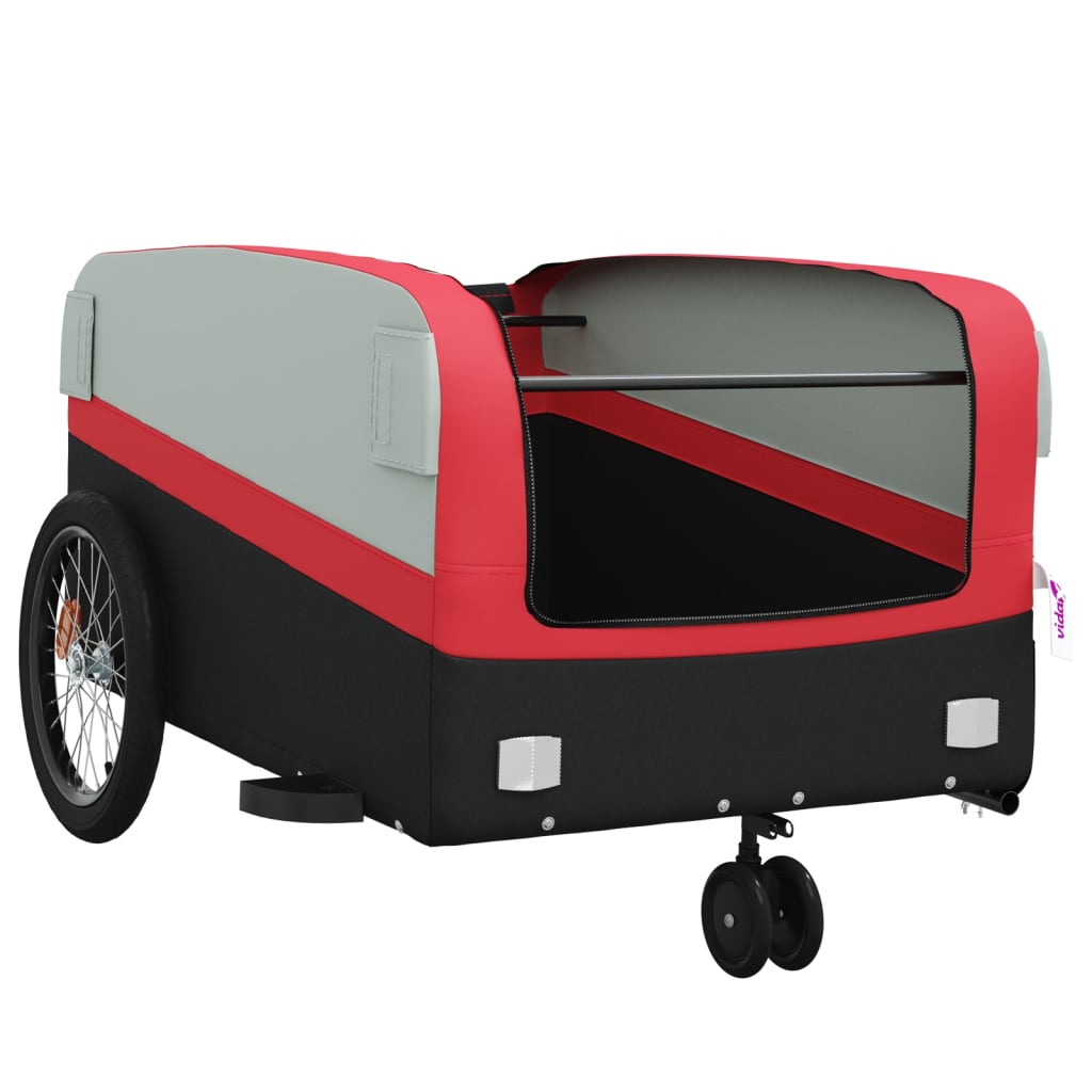 Bike Trailer Black and Red 45 kg Iron