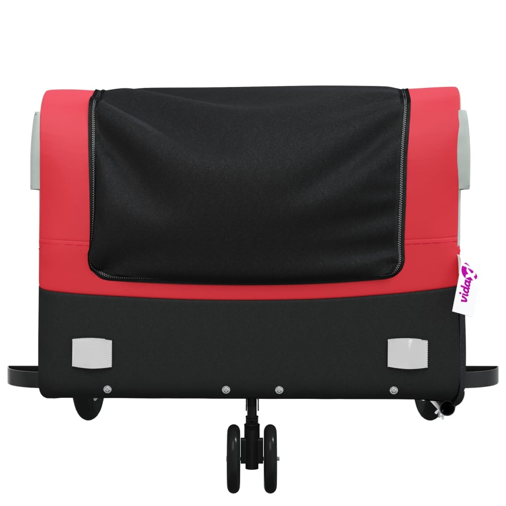 Bike Trailer Black and Red 45 kg Iron