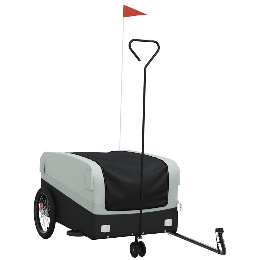 Bike Trailer Black and Grey 45 kg Iron