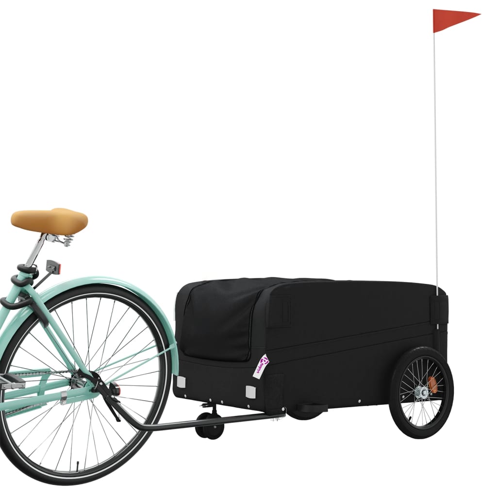 Bike Trailer Black 45 kg Iron