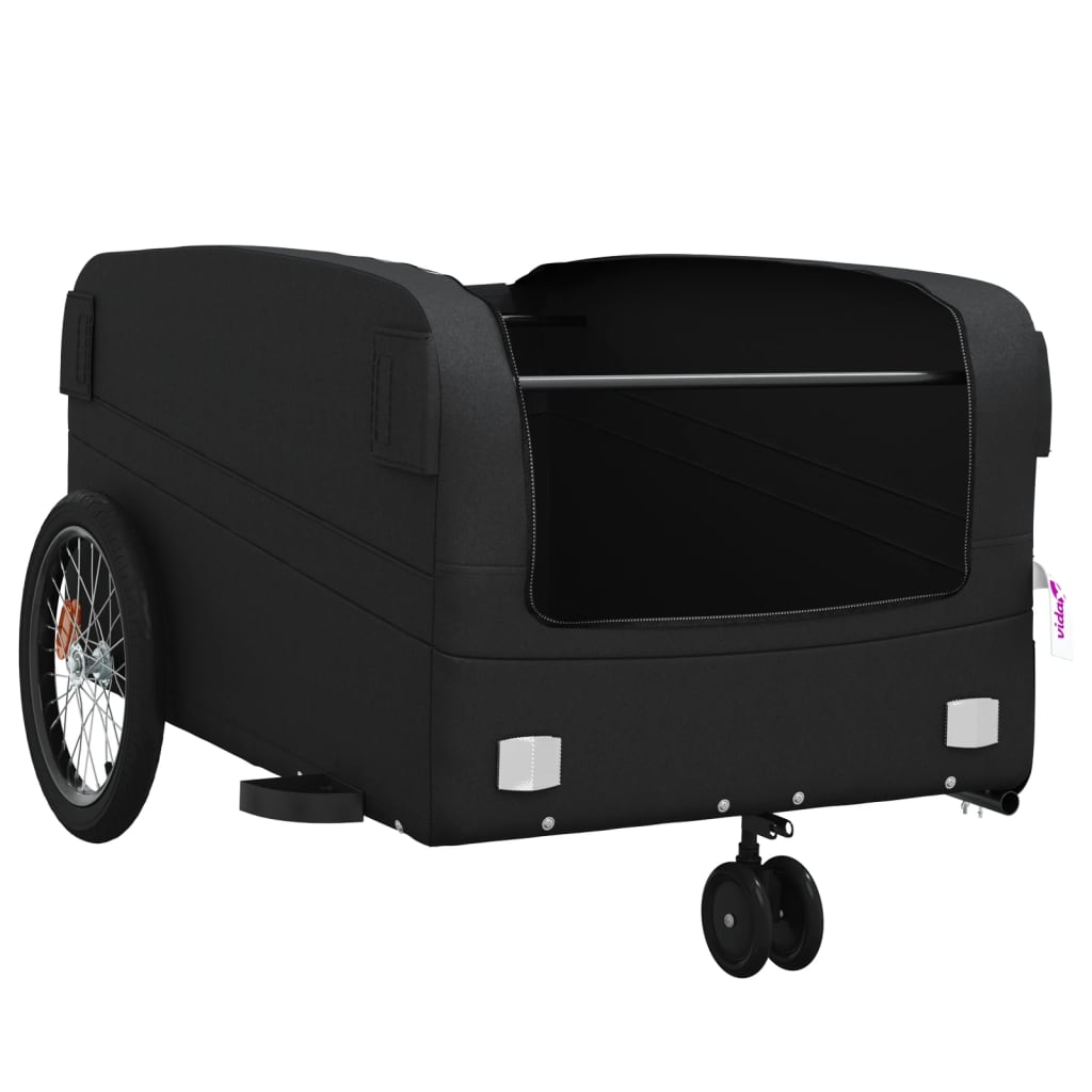 Bike Trailer Black 45 kg Iron