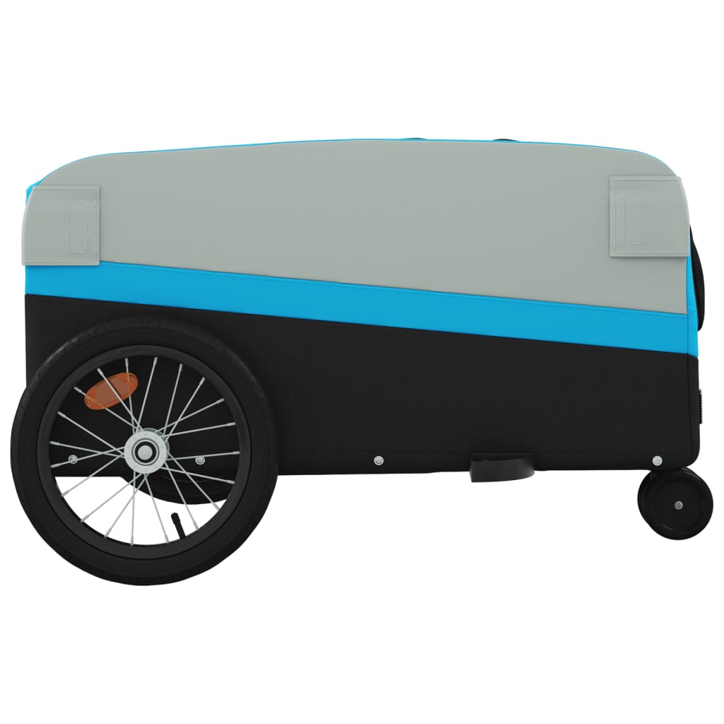 Bike Trailer Black and Blue 45 kg Iron