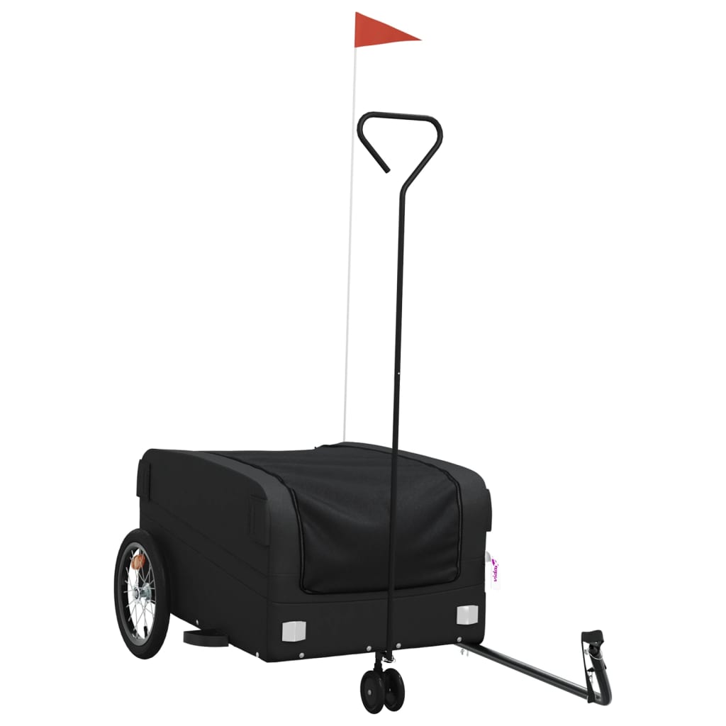 Bike Trailer Black 45 kg Iron