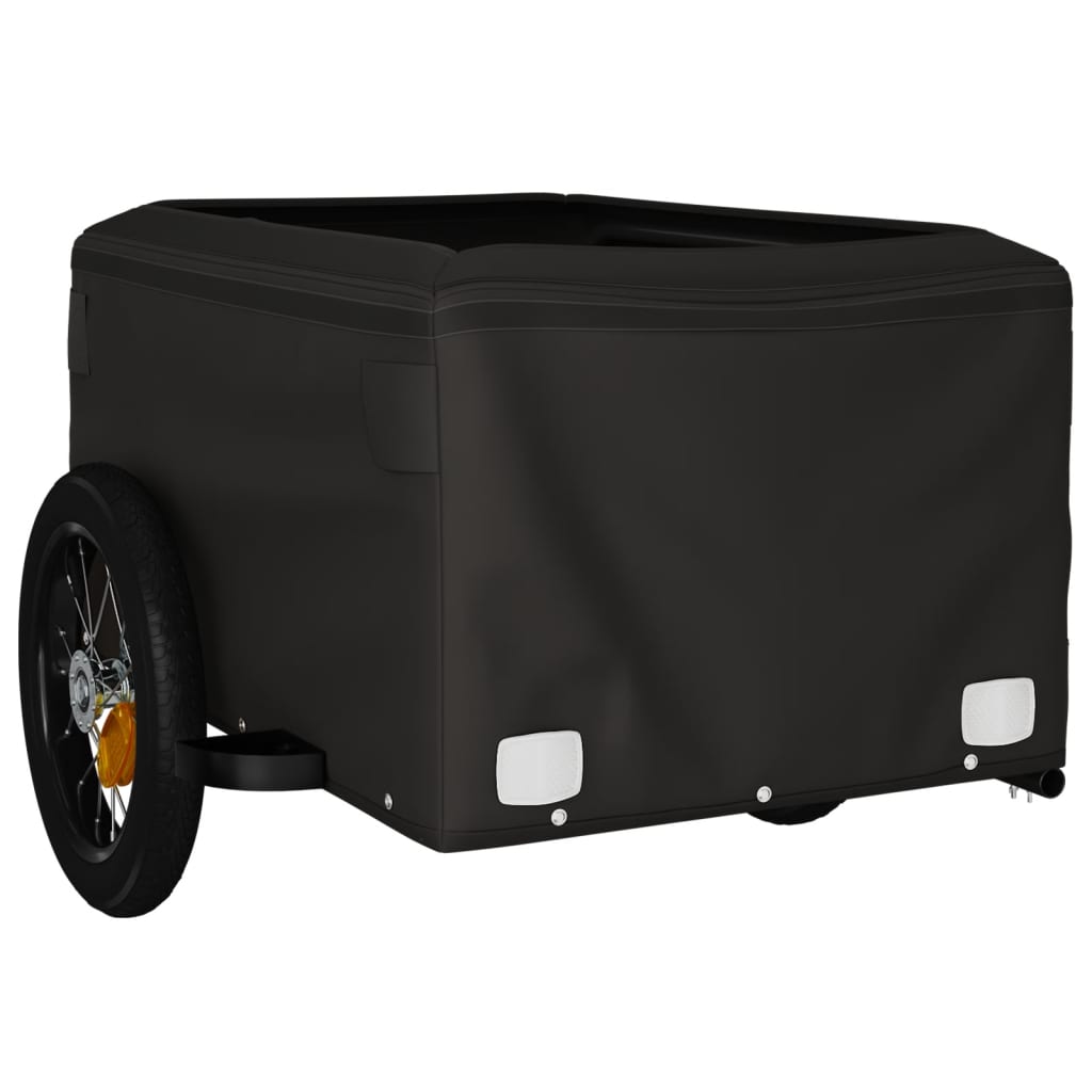 Bike Trailer Black and Yellow 30 kg Iron