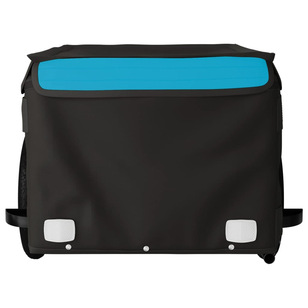 Bike Trailer Black and Blue 30 kg Iron