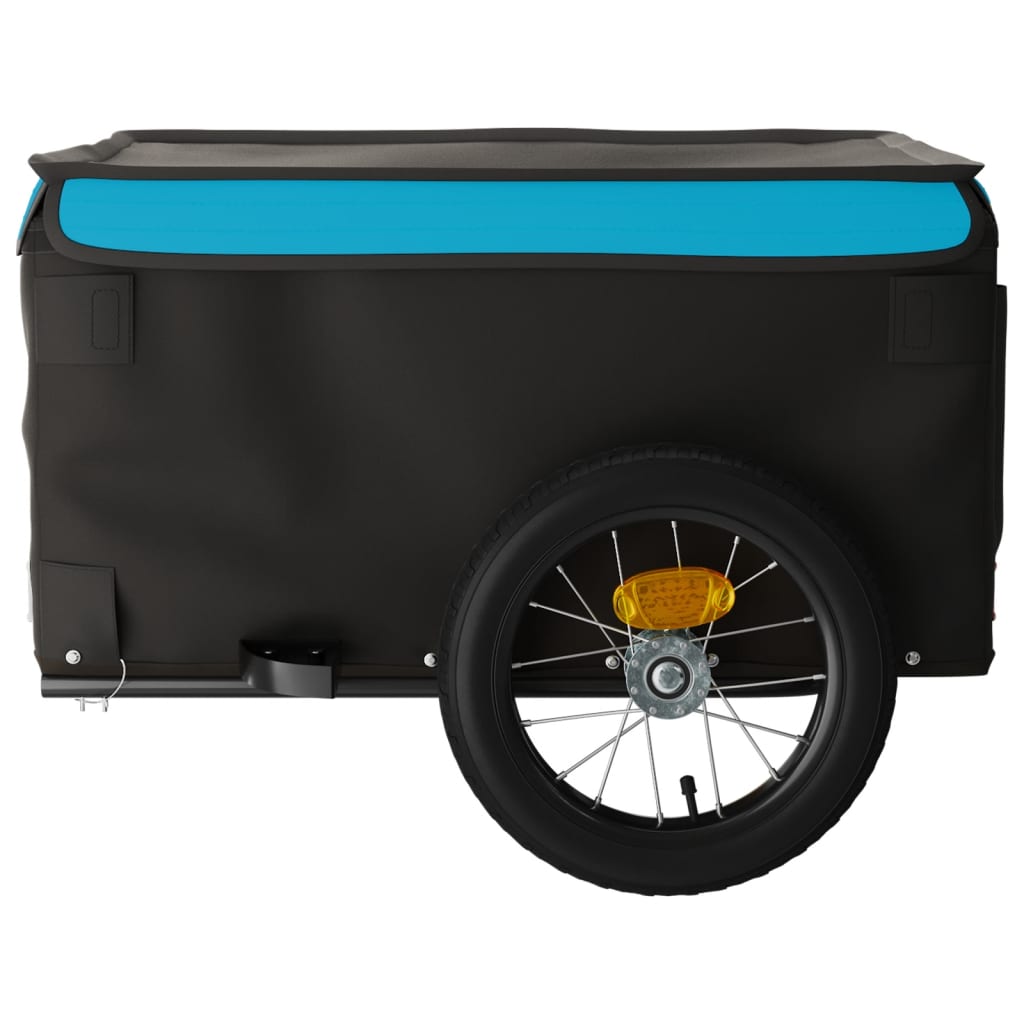 Bike Trailer Black and Blue 30 kg Iron