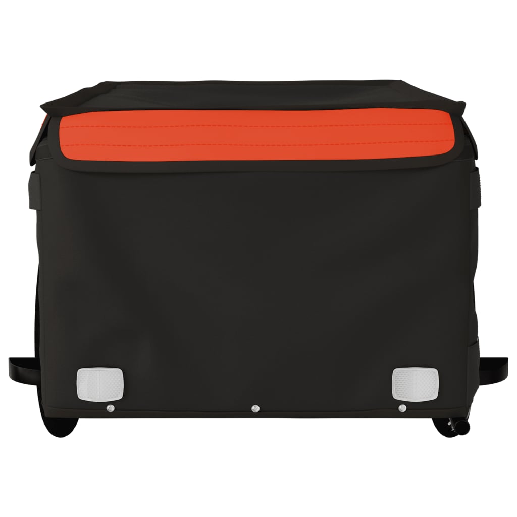 Bike Trailer Black and Orange 45 kg Iron