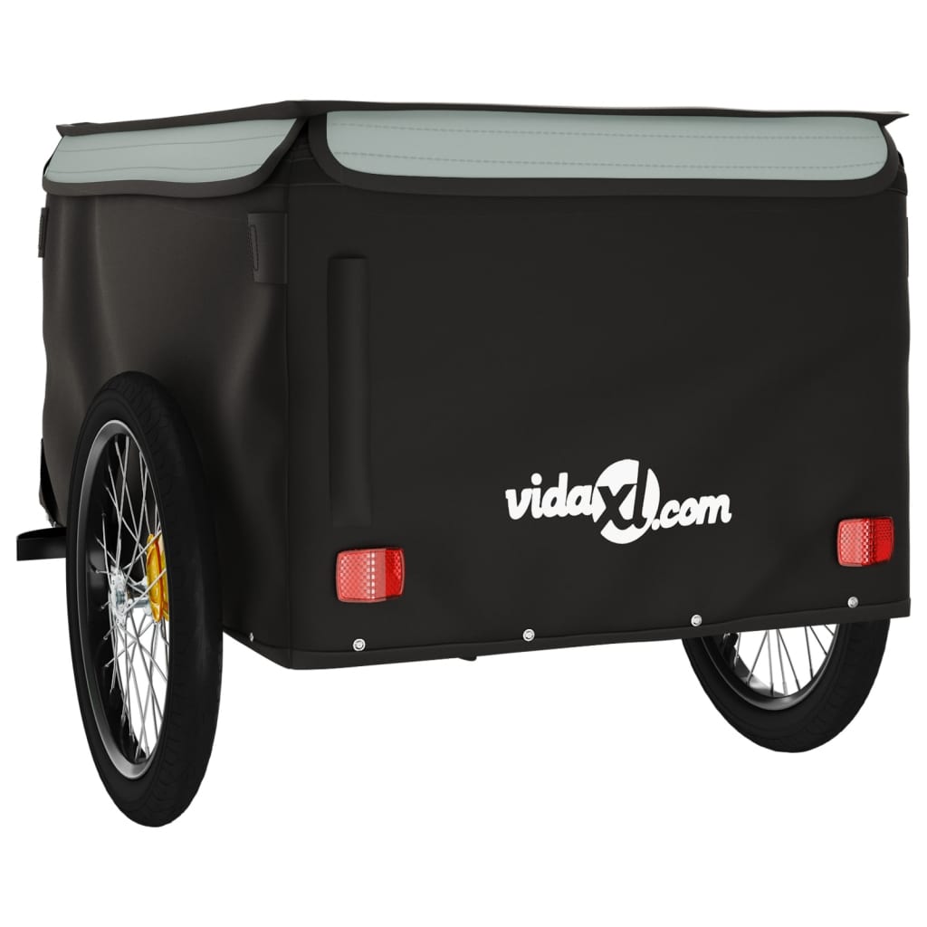 Bike Trailer Black and Grey 45 kg Iron