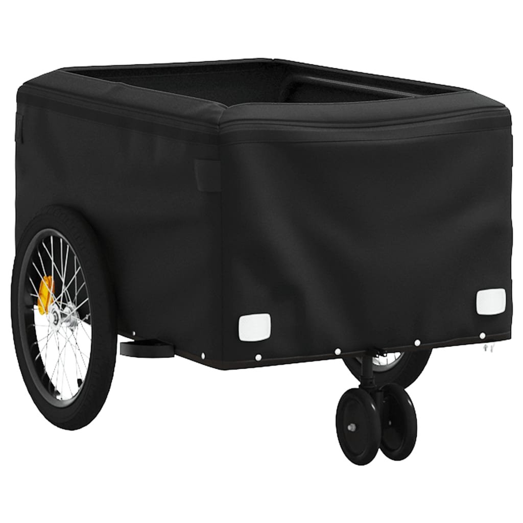 Bike Trailer Black and Yellow 30 kg Iron