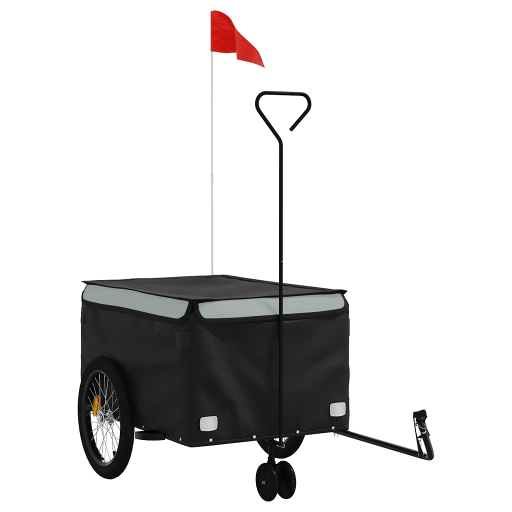 Bike Trailer Black and Grey 45 kg Iron