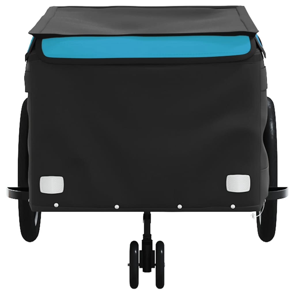 Bike Trailer Black and Blue 45 kg Iron