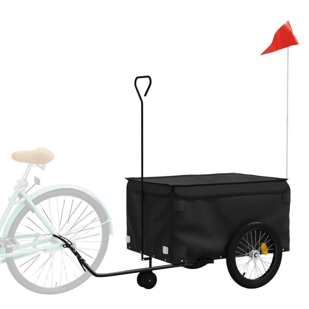 Bike Trailer Black 45 kg Iron