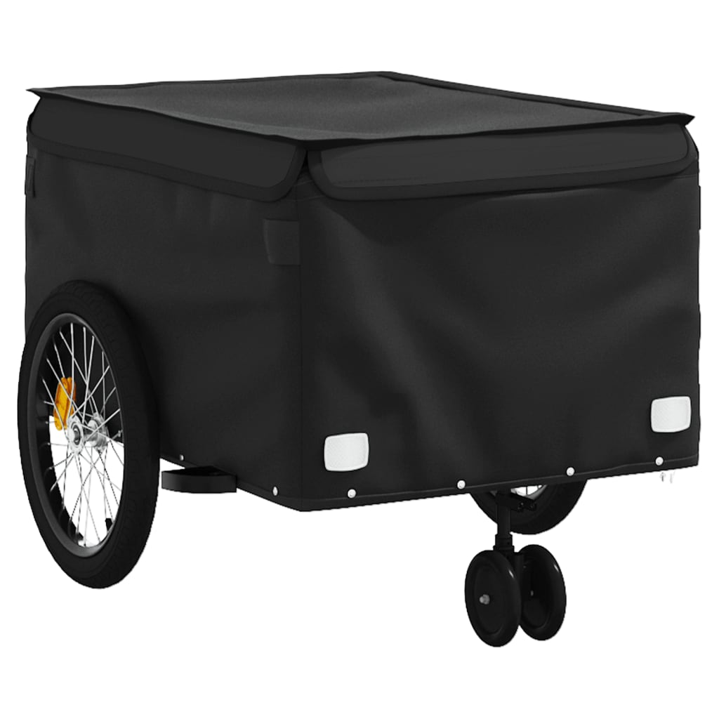 Bike Trailer Black 45 kg Iron