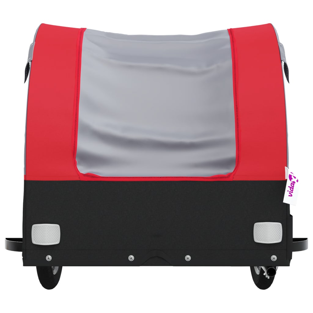 Bike Trailer Black and Red 30 kg Iron