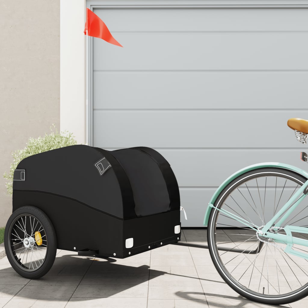 Bike Trailer Black 45 kg Iron