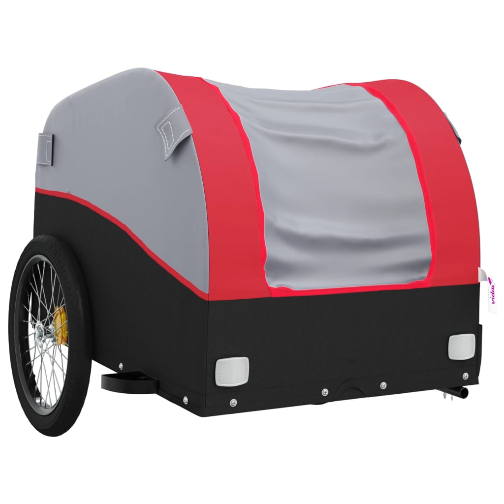 Bike Trailer Black and Red 45 kg Iron