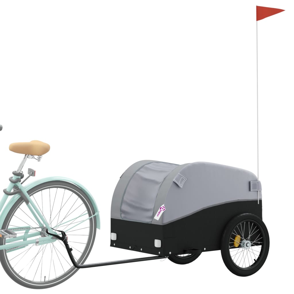 Bike Trailer Black and Grey 45 kg Iron