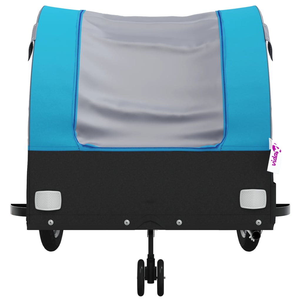 Bike Trailer Black and Blue 45 kg Iron