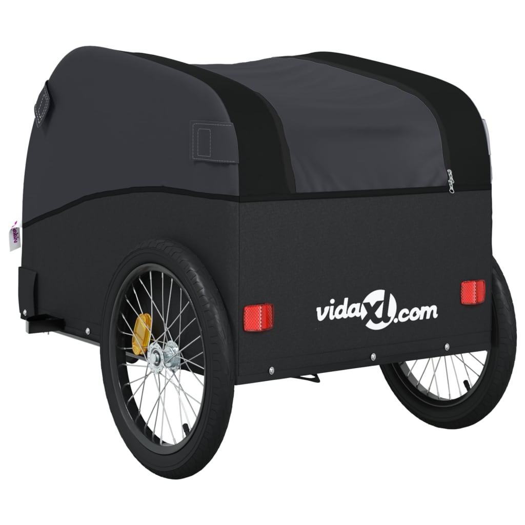 Bike Trailer Black 45 kg Iron