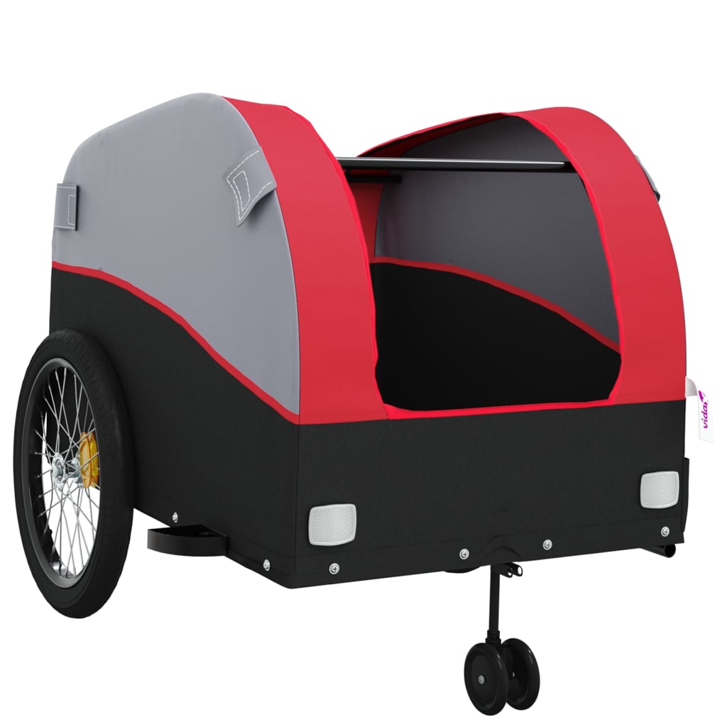 Bike Trailer Black and Red 45 kg Iron