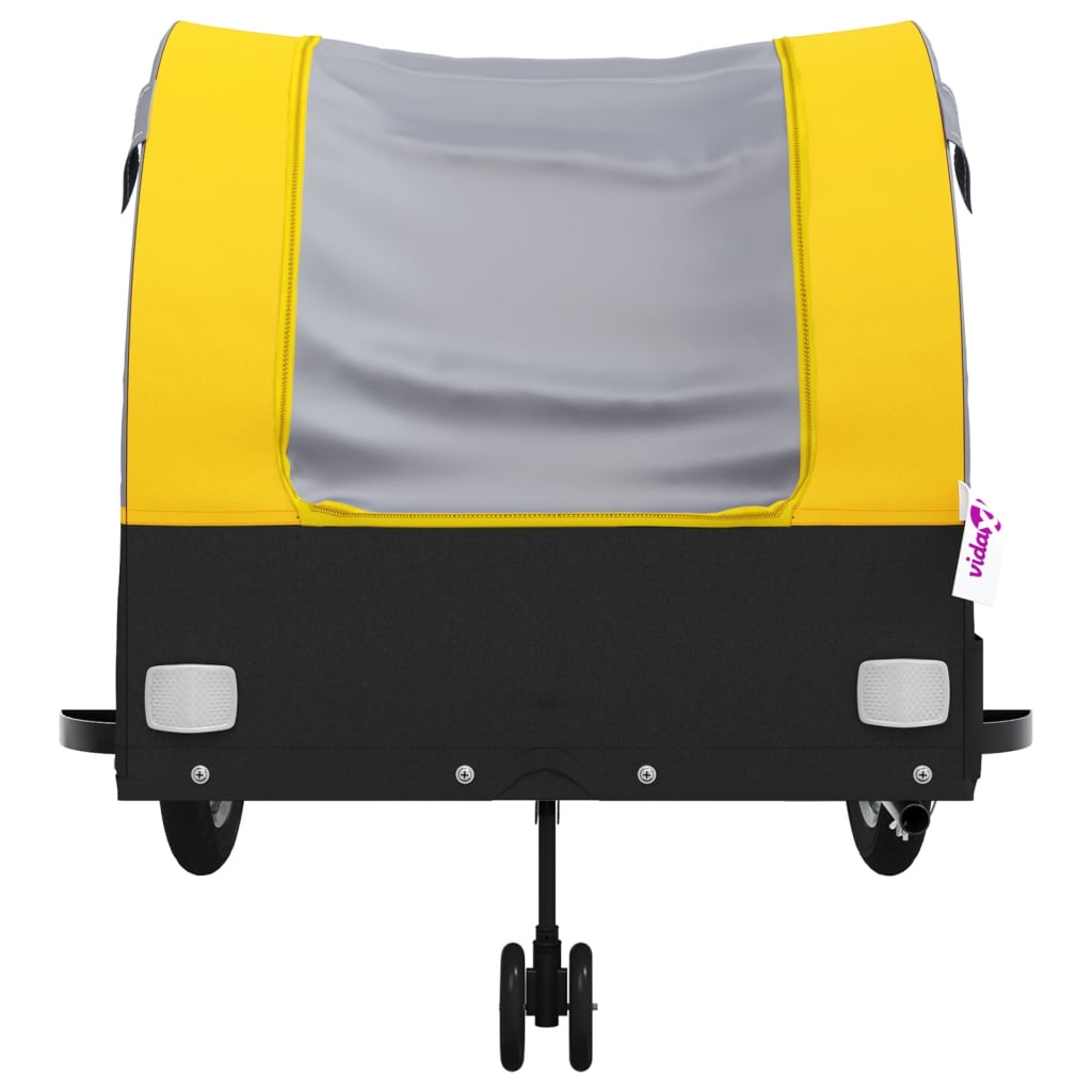 Bike Trailer Black and Yellow 45 kg Iron