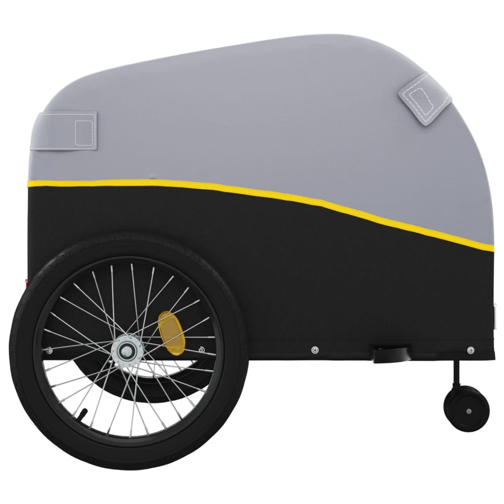 Bike Trailer Black and Yellow 45 kg Iron