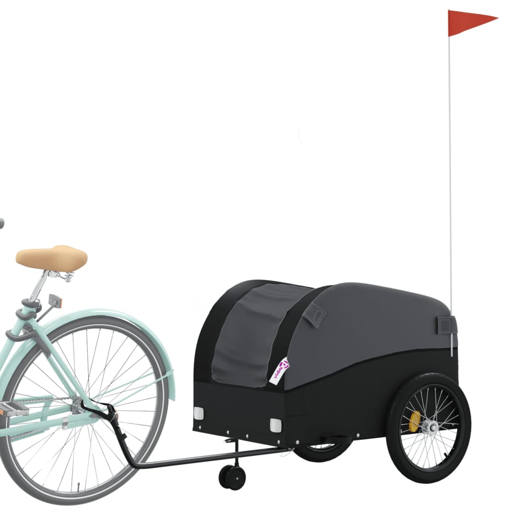 Bike Trailer Black 45 kg Iron