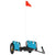 Bike Trailer Blue Oxford Fabric and Iron