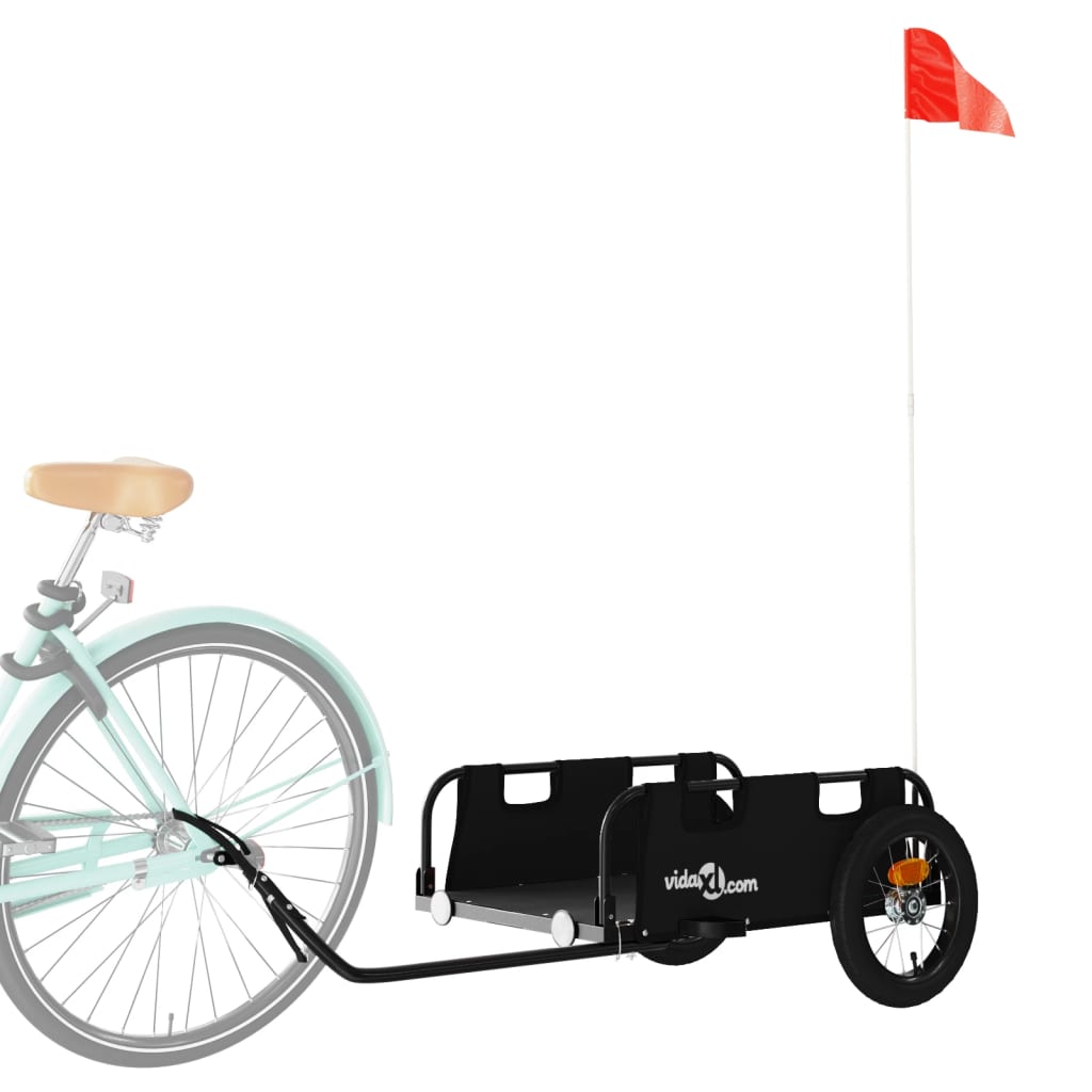 Bike Trailer Black Oxford Fabric and Iron