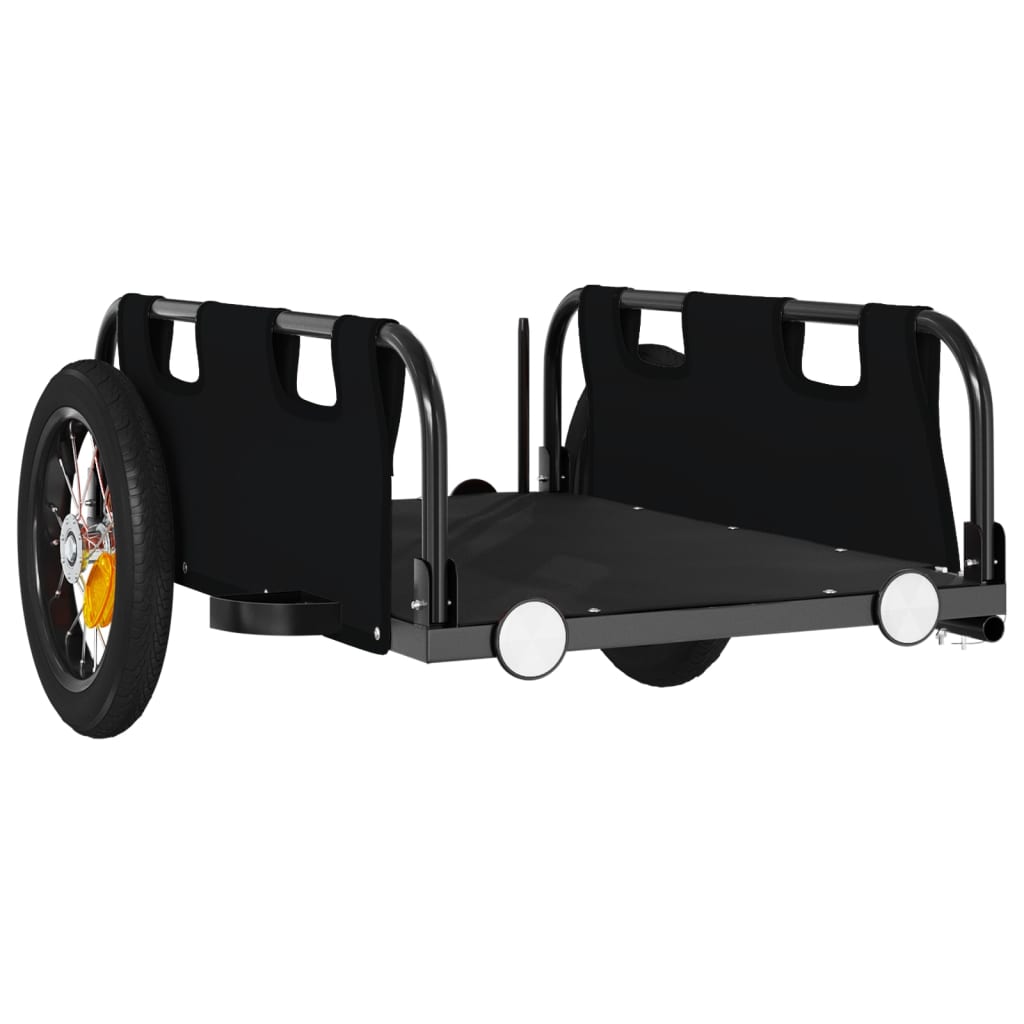 Bike Trailer Black Oxford Fabric and Iron